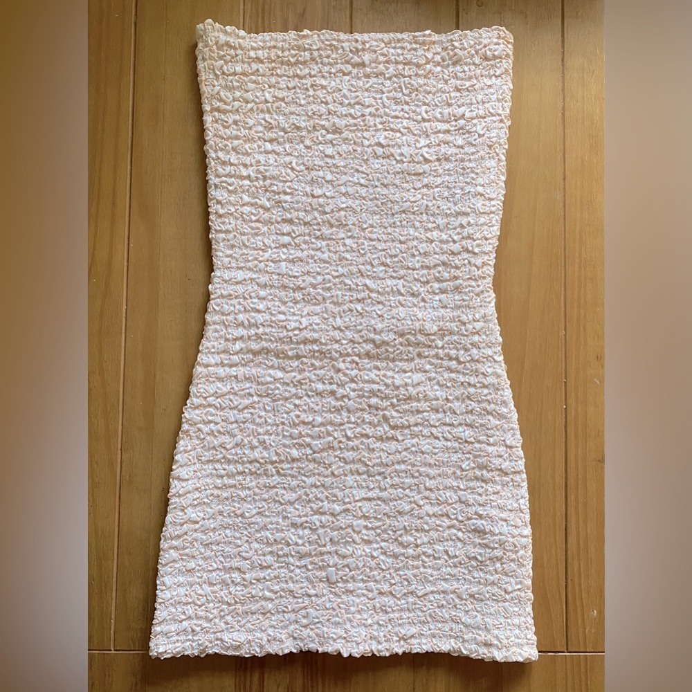 Petersyn Nora Smocked Strapless Tube Dress, Melon, Size Small, NWT